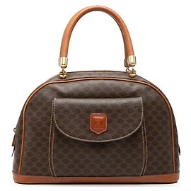 Céline Celine Macadam Handbag Brown