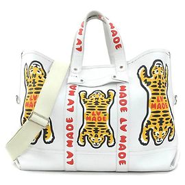 Louis Vuitton NIGO Collaboration Tote Bag Weiß