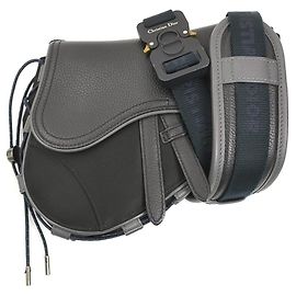 Christian Dior Saddle Bag Black Navy blue