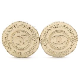 Chanel Gold Clip Earrings Golden
