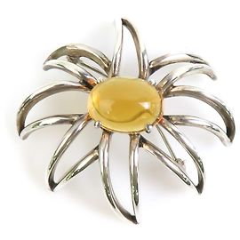 Tiffany & Co. Fireworks Brosche Silber Orange