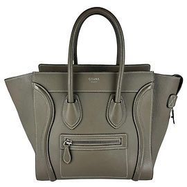 Céline Sac à main Celine Luggage Mini Shopper en cuir Gris