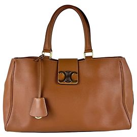 Céline Celine Apolline Brown Leather Handbag Brown