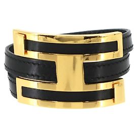 Hermès Bracelet Hermes Pousse Noir Doré