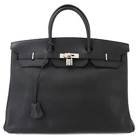 Hermès Bolsa Hermes Birkin 40 em couro Togo preto Preto
