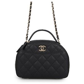 Chanel Matelassé Black Handbag Black
