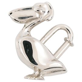 Hermès Charm per borsa Hermes Silver Padlock Pelican Argento