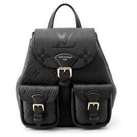 Louis Vuitton Black Monogram Empreinte Backpack Black