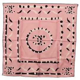 Sciarpa CHANEL in seta rosa CC Auth 198781V Rosa