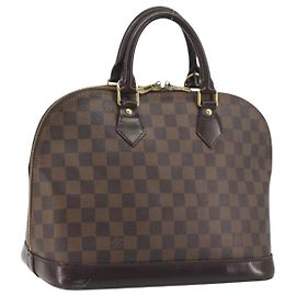 Sac à main LOUIS VUITTON Damier Ebene Alma N51131 LV Auth 196316 Damier ebène