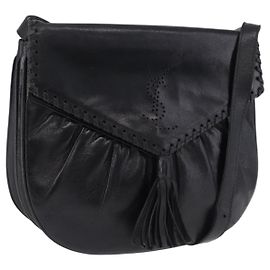 Bolsa de Ombro SAINT LAURENT em couro preto Auth 197730 Preto