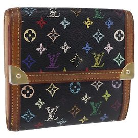 LOUIS VUITTON Multicolor Porte Monnaie Bier Cartes Crdit M92984 Auth 198561 Noir