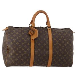 LOUIS VUITTON Monogram Keepall 50 Boston Bag M41426 LV Auth 197538A Monogramme