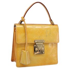 LOUIS VUITTON Monogram Vernis Spring Street Hand Bag Gris M91029 LV Auth 196862 Gris