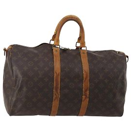 LOUIS VUITTON Monogram Keepall Bandouliere 45 Boston Bag M41418 LV Auth 198487 Monograma
