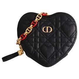 Mini mala Dior em couro preta Preto