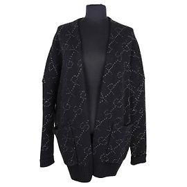 Maje Black Wool Cardigan S Black