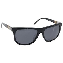 BURBERRY Nova Check Sunglasses plastic Black Auth BA15180 Black
