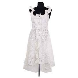 Robe Manoush en coton blanc Blanc
