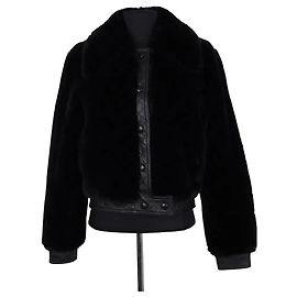 Veste Sandro en cuir noir XS Noir