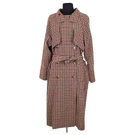 Autre Marque Make My Lemonade Red Wool Trench Coat Red