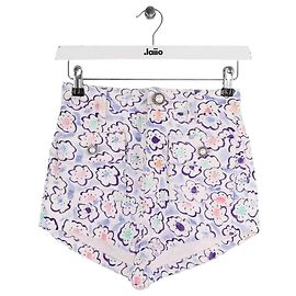 Mini shorts de algodão azul Alessandra Rich Azul