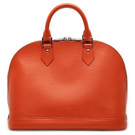 Louis Vuitton Epi Alma PM Satchel Orange Orange