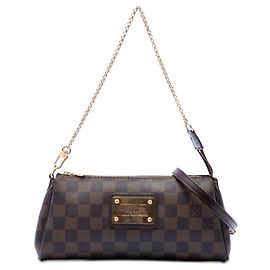 Brown Louis Vuitton Damier Ebene Eva Satchel Brown