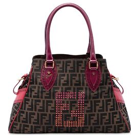 Sac à main Fendi Zucca Canvas Etniko Du Jour Marron Marron