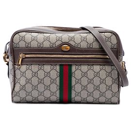Bolsa Tiracolo Gucci GG Supreme Ophidia Bege Bege