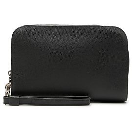 Pochette Baikal Louis Vuitton en Taiga noire Noir