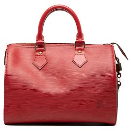 Borsa Boston Louis Vuitton Epi Speedy 25 Rossa Rosso