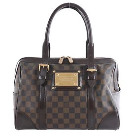 Borsa a tracolla Louis Vuitton Berkeley Damier Ebene Marrone N52000 Rosso
