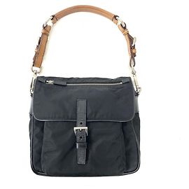 Borsa a tracolla Prada Triangle Logo Nero