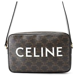 Céline Celine Triomphe Horizontal Medium Handbag Brown
