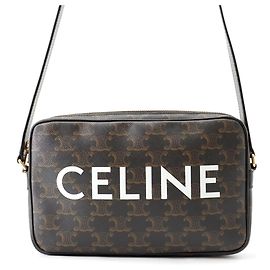 Céline Sac à main Celine Triomphe Horizontal Medium Marron