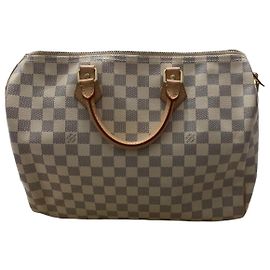 Bolso Louis Vuitton Speedy 35 Damier Azur Damier ebene
