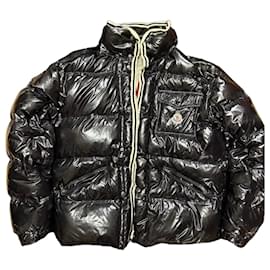Moncler Shiny Black Puffer Jacket Black