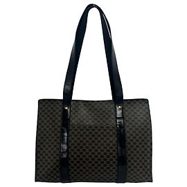 Céline Sac cabas CELINE Vintage Macadam en cuir Marron Noir