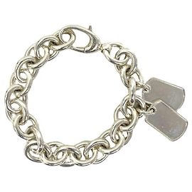 Pulseira com Pingentes Double Dog Tag GUCCI Prata