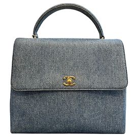 1997 Chanel CC Denim Kelly Top Handle Bag Other