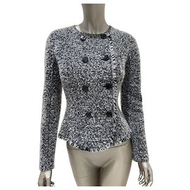 Giacca in tweed bianca e nera Christian Dior Sz.38 usata Altro