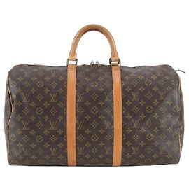 Sac Boston Louis Vuitton Monogram Keepall 50 Marron