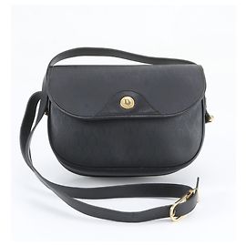 Christian Dior Schultertasche aus Wabenleder Schwarz