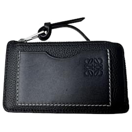 Loewe Black Leather Card Case Black