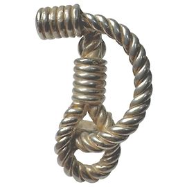 Hermès Orecchini Audienne Rope Twist Hermes Argento