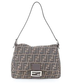 Borsa a secchiello a tracolla Fendi Zucca Mamma in pelle Marrone