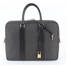 Saint Laurent Paris Leather Business Bag Briefcase Black