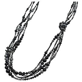 Collar Chanel Coco Mark Negro Plata
