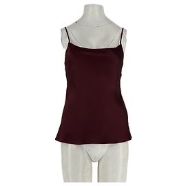 Autre Marque LILYSILK Seiden-Satin Top Bordeaux Bordeaux